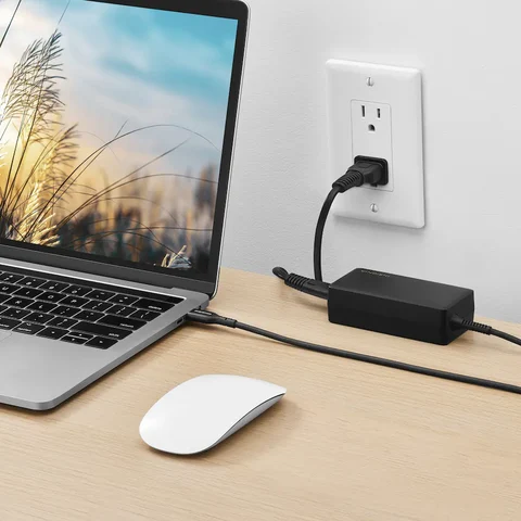 Insignia 65W 8 ft. Laptop Power Adapter for USB-C Devices, Black