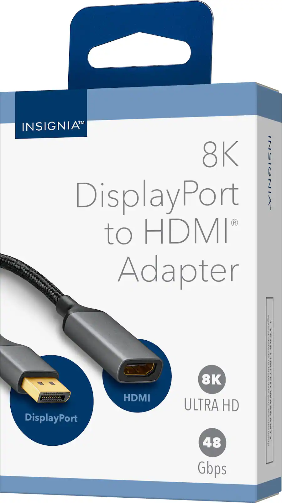 Insignia 8K DisplayPort to HDMI Adapter, Black — Black