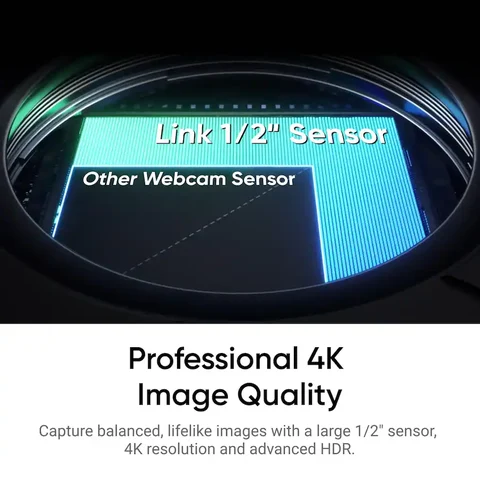 Insta360 Link 2 PTZ 4K Webcam for Conferencing Gaming and Streaming