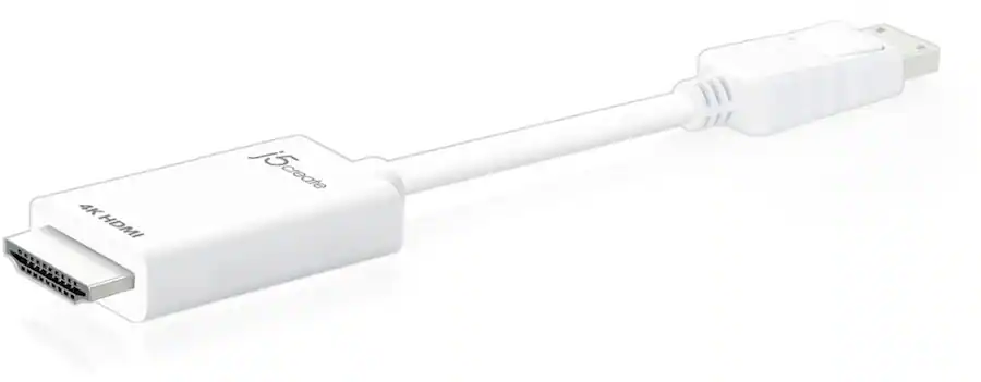 j5create 4K HDMI to DisplayPort Cable, White — White