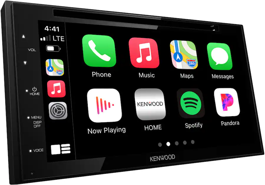 Kenwood DDX5707S 6.8″ Apple CarPlay & Android Auto Bluetooth DVD Digital Media Receiver, Black — Black