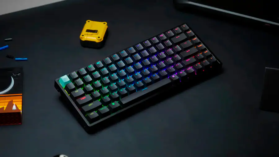 Keychron K2 HE 75% Custom Wireless RGB Mechanical Keyboard with QMK/VIA & Hot-Swappable Magnetic Switches, Black — Black