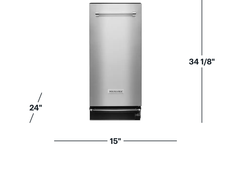 KitchenAid 1.4 cu. ft. Built‑In Trash Compactor, Stainless Steel — Stainless Steel
