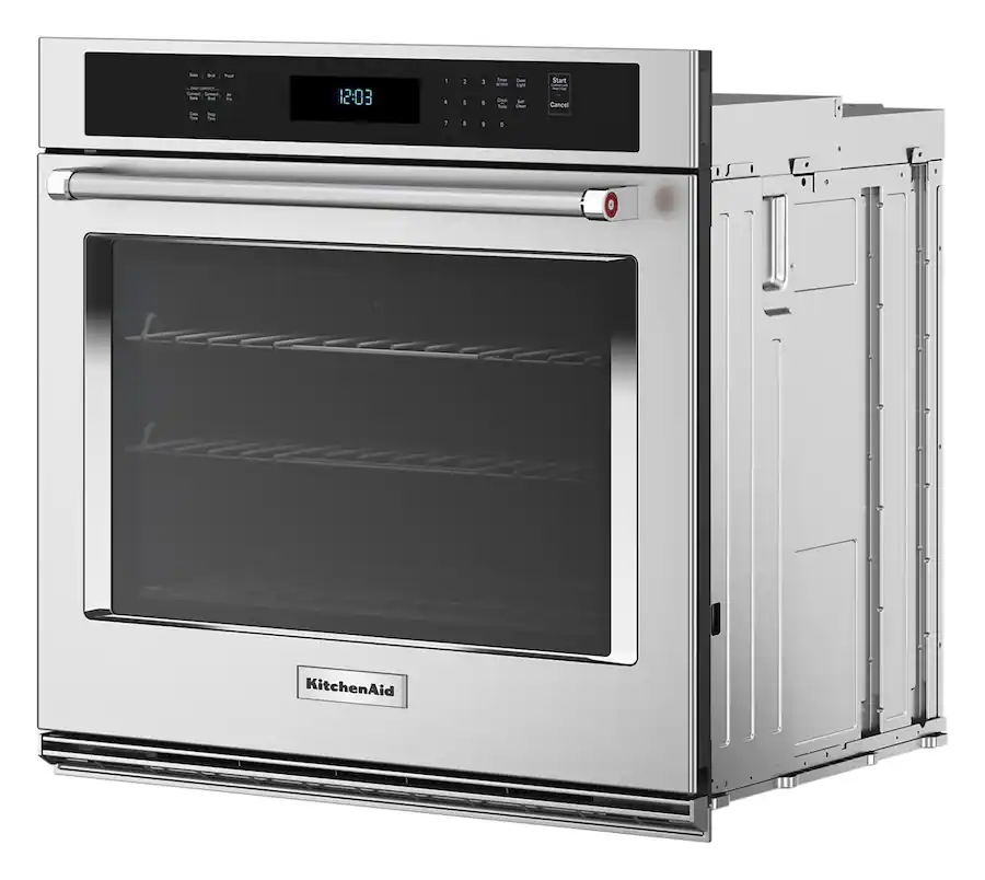 KitchenAid 30 inch Built In Single Electric Convection Wall Oven with Air Fry Mode Stainless Steel — Stainless Steel