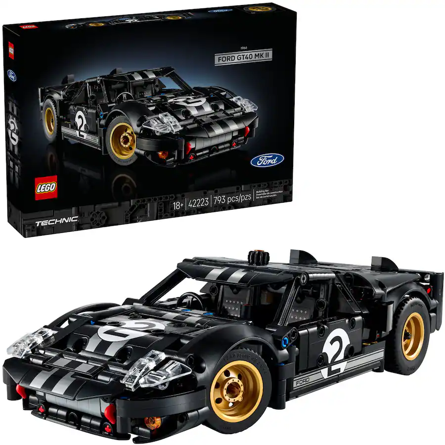 LEGO Technic 1966 Ford GT40 MkII Race Car 42223 — Black