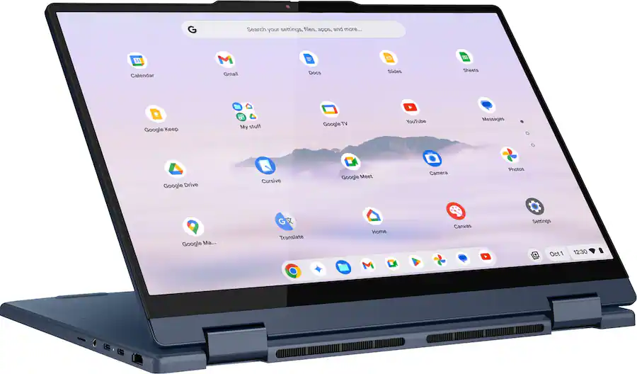 Lenovo Chromebook Plus 2-in-1 14″ Full HD Touchscreen Laptop (Intel Core 3 N355, 8 GB RAM, 128 GB UFS, Cosmic Blue) — Cosmic Blue