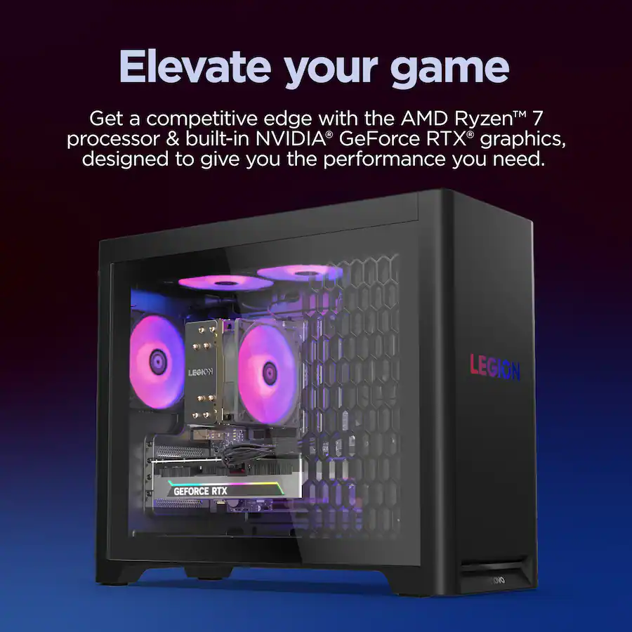 Lenovo Legion Tower 5 Gaming Desktop AMD Ryzen 7 7800X3D 32GB Memory NVIDIA GeForce RTX 5070 1TB SSD Eclipse Black — Eclipse Black