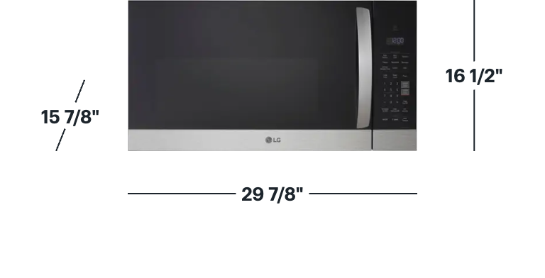LG 1.7 cu. ft. Over-the-Range Microwave with Sensor Cook and EasyClean®, Stainless Steel — Stainless Steel