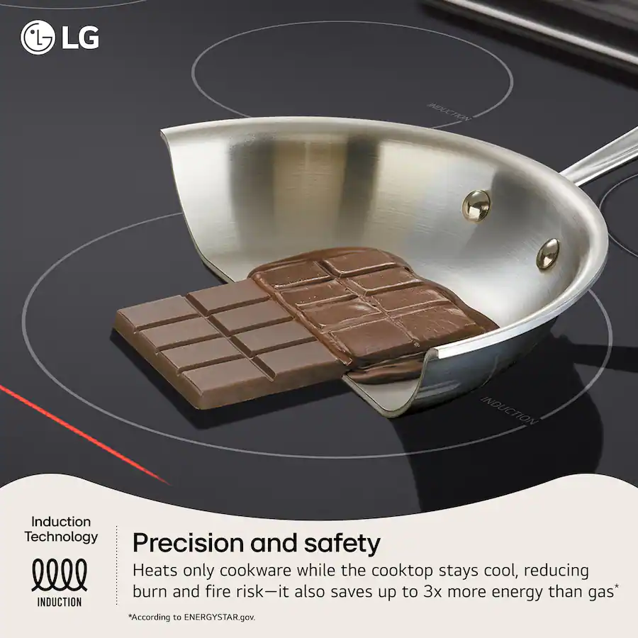 LG 30″ Smart Slide-In Electric Induction Convection Range with Air Fry, Stainless Steel — Stainless Steel
