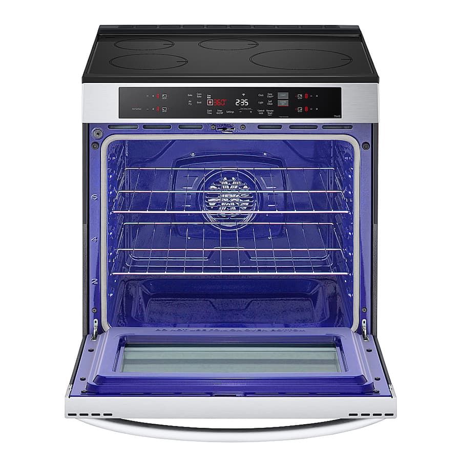 LG 30″ Smart Slide-In Electric Induction Convection Range with Air Fry, Stainless Steel — Stainless Steel