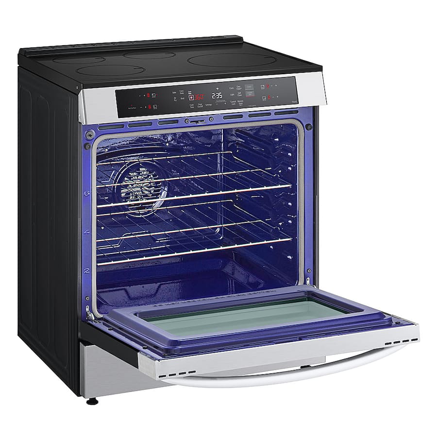 LG 30″ Smart Slide-In Electric Induction Convection Range with Air Fry, Stainless Steel — Stainless Steel