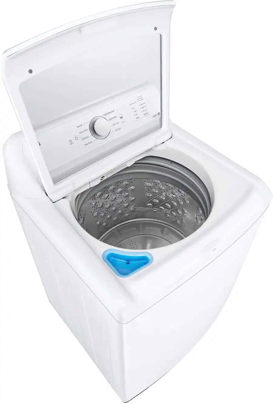 LG 4.3 cu. ft. High-Efficiency Top Load Washer with SlamProof Glass Lid, White — White
