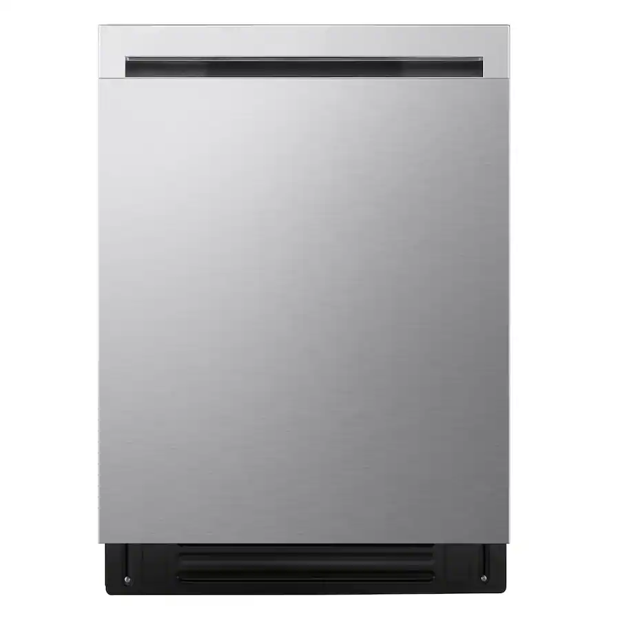LG FlushFit 24″ Top Control Smart Built‑In Dishwasher with 3rd Rack, AutoVent Dry & Stainless Steel Tub, Stainless Steel — Stainless Steel