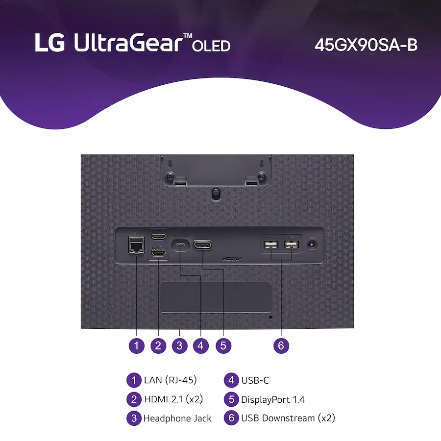 LG UltraGear 45″ OLED QHD 240Hz Smart Gaming Monitor — Black