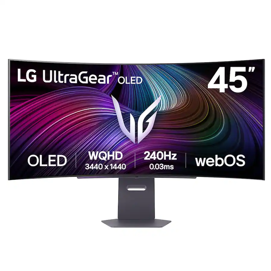 LG UltraGear 45″ OLED QHD 240Hz Smart Gaming Monitor — Black