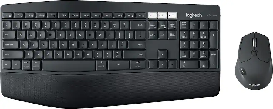Logitech MK850 Performance Wireless Keyboard and Mouse Combo for PC and Mac, Black — Black