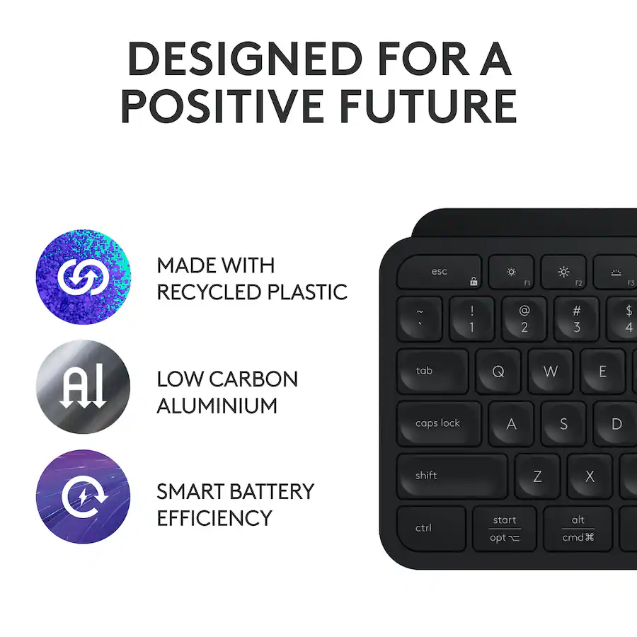 Logitech MX Keys S Combo Full-Size Wireless Scissor Keyboard and Mouse Bundle with Palm Rest (Black) — Black