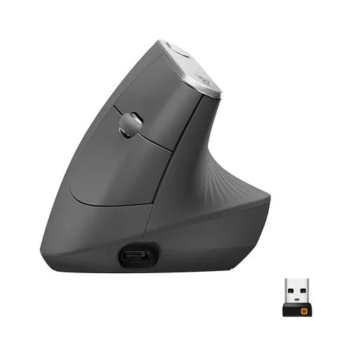 Logitech MX Vertical Advanced Wireless Ergonomic Mouse, Graphite
