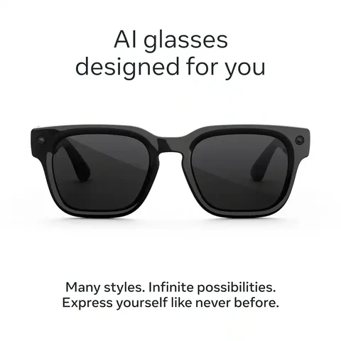 Meta Adventurer Smart AI Glasses with Transitions Grey Lenses, Classic Black