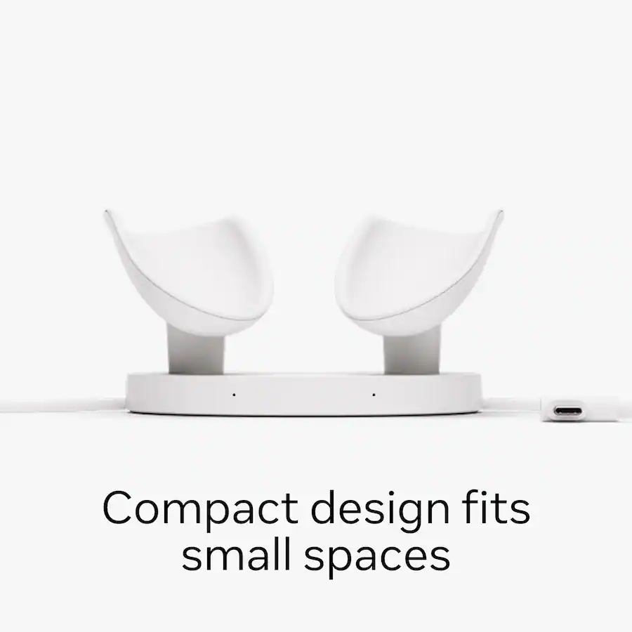Meta Quest Compact Charging Dock for Quest 3 and Quest 3S Wireless Charging Station — White