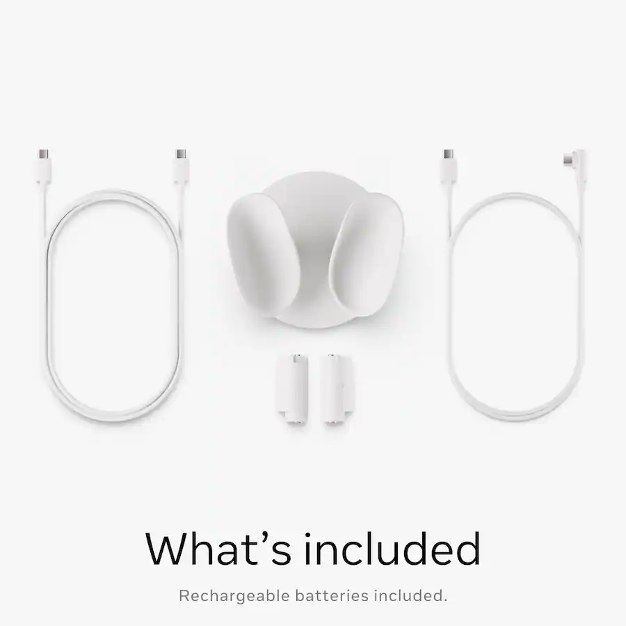 Meta Quest Compact Charging Dock for Quest 3 and Quest 3S Wireless Charging Station — White