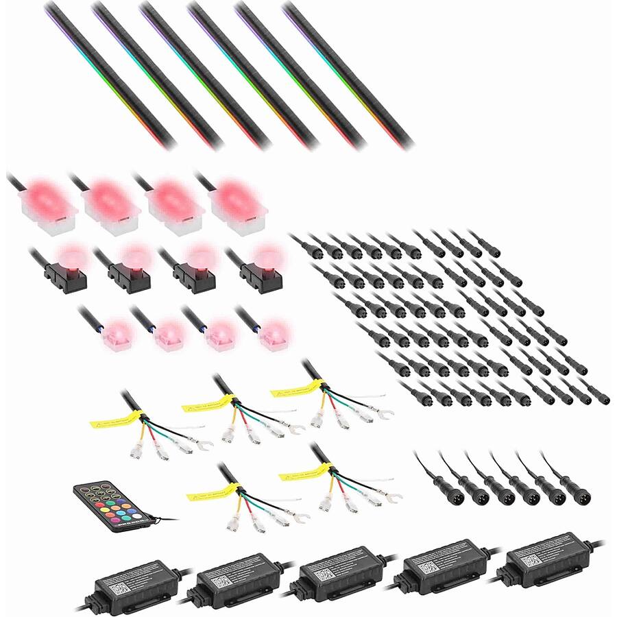 Metra Heise Chasing LED Interior Ambient Lighting Kit, Multi — Multi