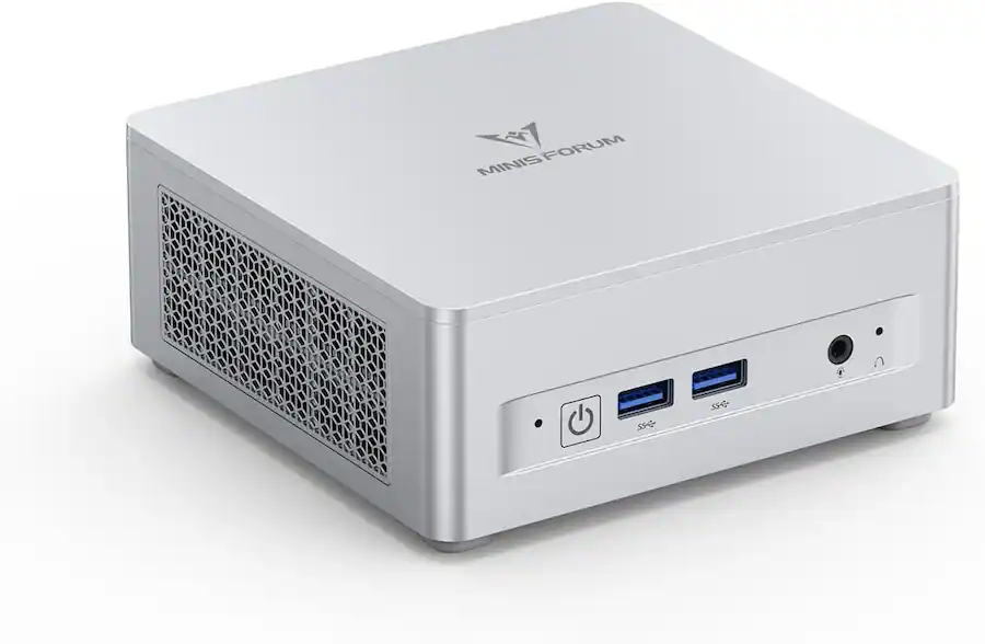 MINISFORUM UM870 Slim Mini Desktop PC, AMD Ryzen 7 8745H, 16GB RAM, 512GB SSD, Silver — Silver