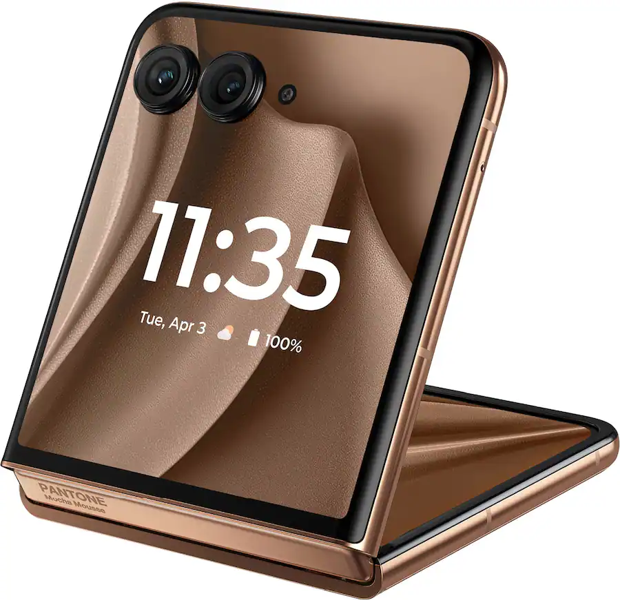 Motorola razr (2025) 256GB Unlocked, Pantone® Mocha Mousse — PANTONE Mocha Mousse