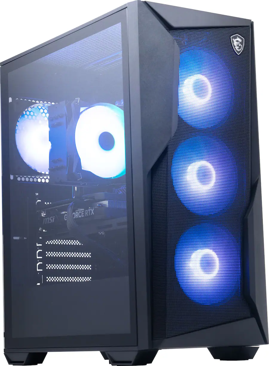 MSI Codex R2 Gaming Desktop, Intel Core i5-14400F (2024), 16GB Memory, NVIDIA GeForce RTX 5050, 1TB Storage, Black — Black