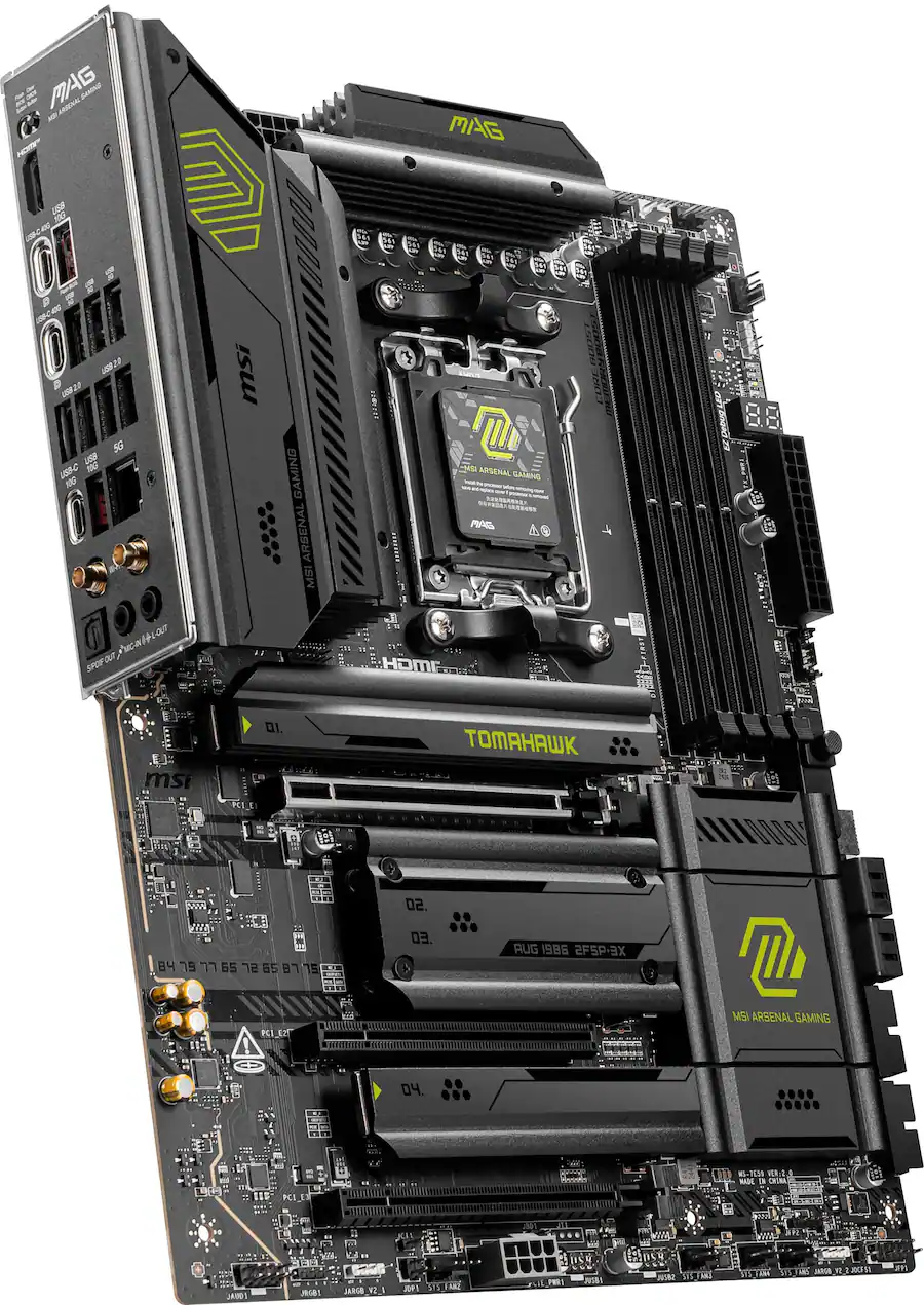 MSI MAG X870E TOMAHAWK WIFI Socket AM5 AMD X870 ATX DDR5 Wi-Fi 7 Motherboard, Black — Black