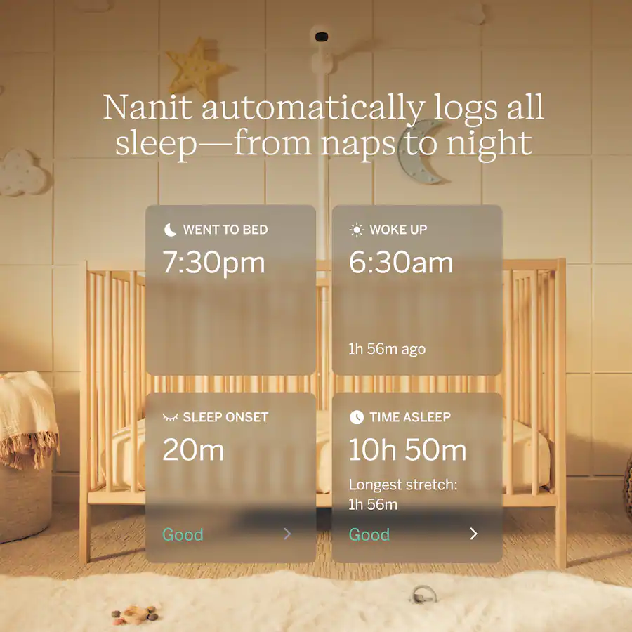 Nanit Pro Smart Baby Monitor with Floor Stand, White — White