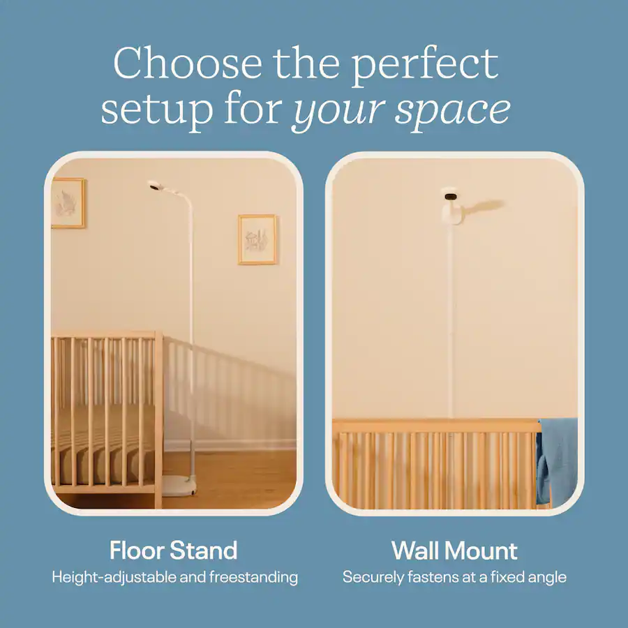 Nanit Pro Smart Baby Monitor with Floor Stand, White — White