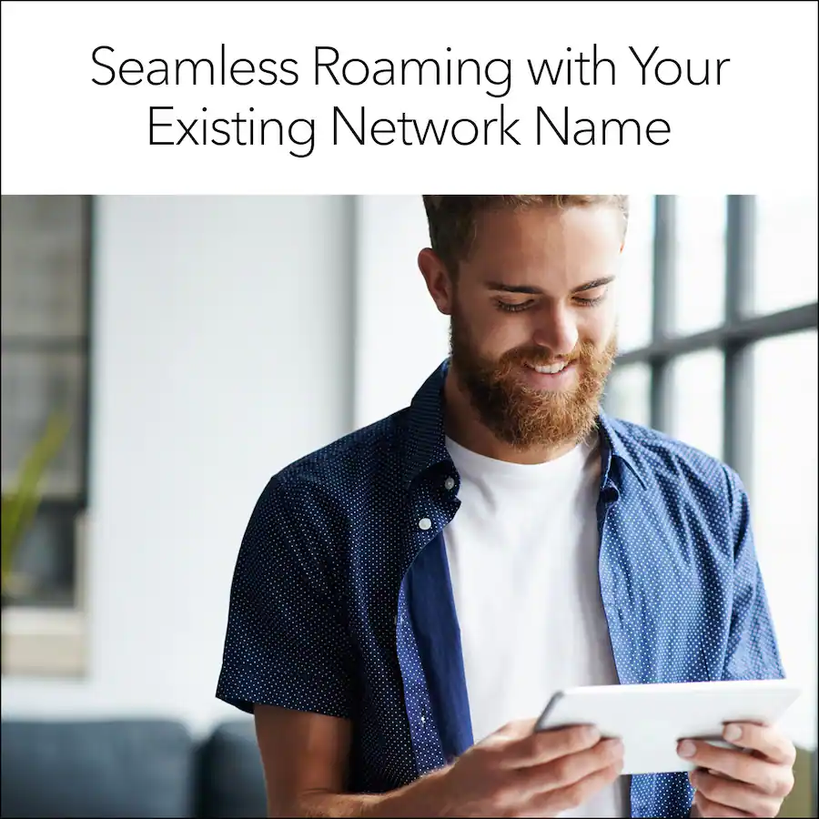 NETGEAR Nighthawk Mesh Wi-Fi 6 Extender EAX15, AX1800 Dual-Band, Covers Up to 1,500 Sq. Ft., White — White