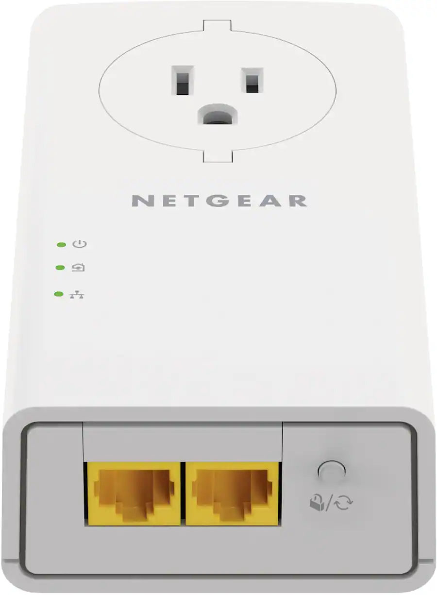 NETGEAR Powerline 2000 + Extra Outlet, White — White