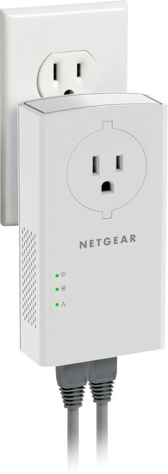 NETGEAR Powerline 2000 + Extra Outlet, White