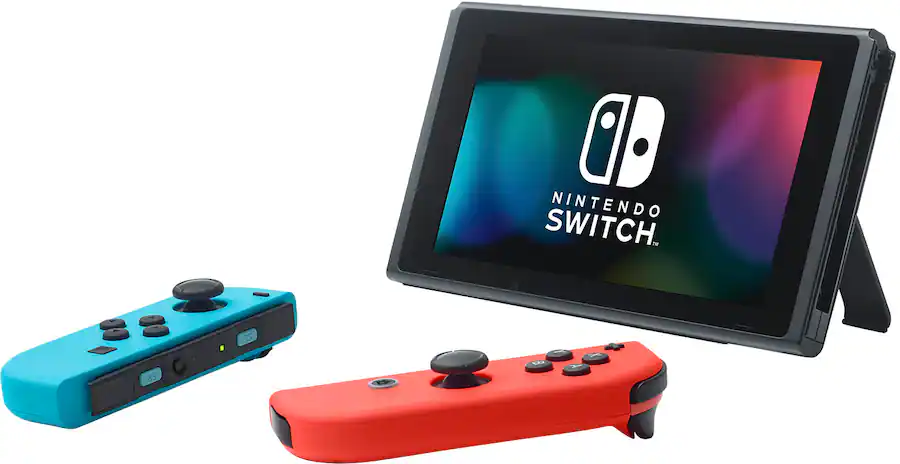 Nintendo Switch with Neon Blue and Neon Red Joy-Con — Multi