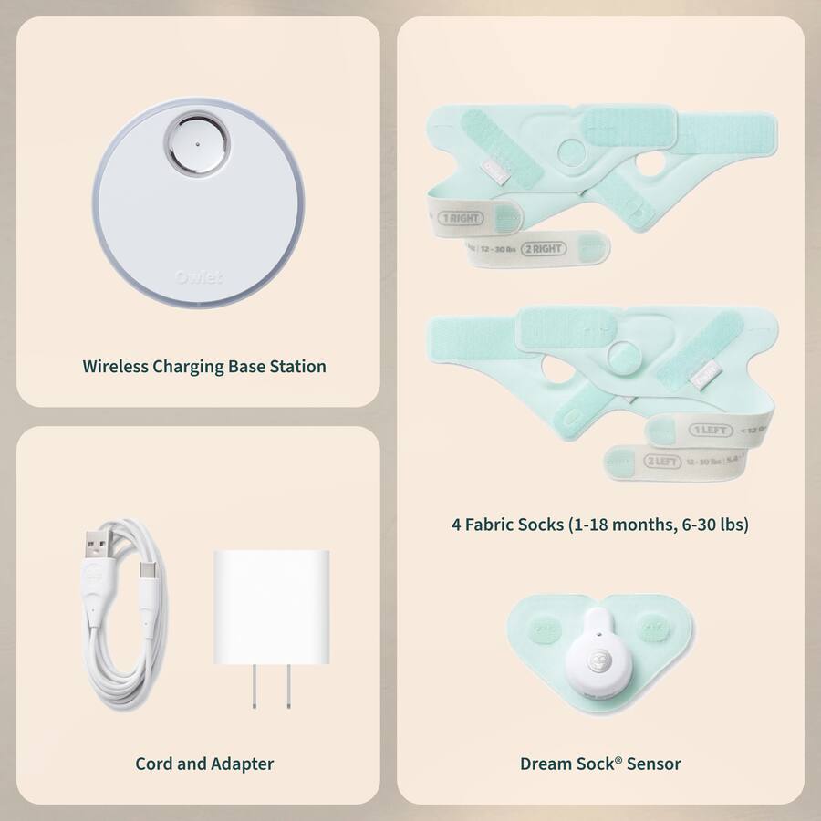 Owlet Dream Sock Smart Wearable Baby Monitor with Live Heart Rate Oxygen Alerts Mint — Mint