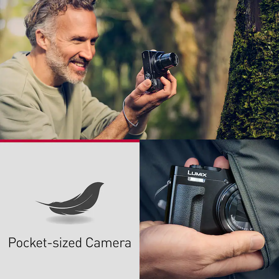 Panasonic LUMIX ZS99 Point-and-Shoot Camera with 30x Zoom, Black — Black
