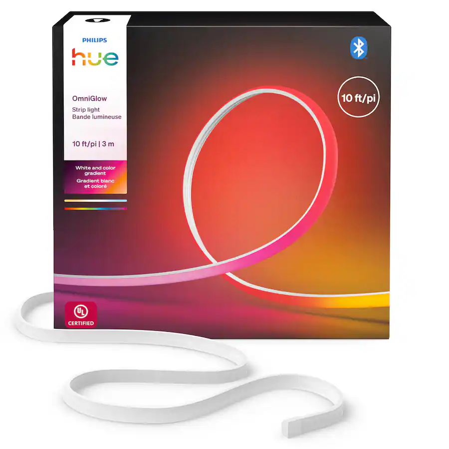 Philips Hue OmniGlow Strip Light 10 Feet, White — White
