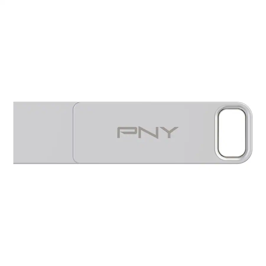 PNY DUO LINK 128GB USB 3.2 Type-C Dual Flash Drive, Silver