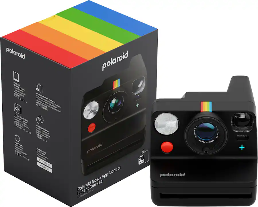 Polaroid Now Instant Camera (Generation 3), Black — Black