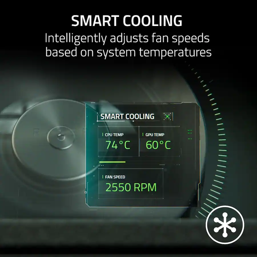 Razer Laptop Cooling Pad with Intelligent Fan Control and Chroma RGB for Laptops 14 to 18 inches — Black