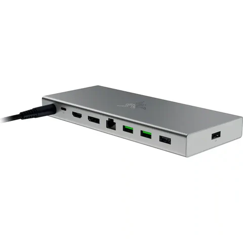 Razer USB 4 Dock Station with 14 Ports for Windows 10 or Later PC and macOS Mac, Mercury