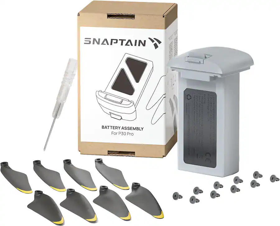 Replacement Battery for Snaptain P30 Pro with Propellers, Black — Black