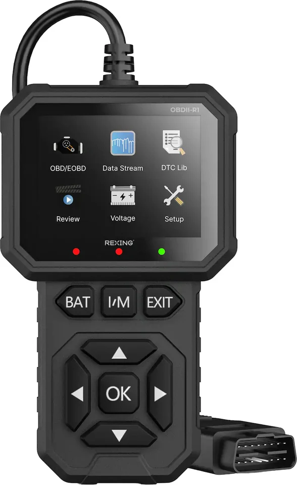 Rexing Universal OBD II Scanner Engine Code Reader for 1996+ Vehicles, Black