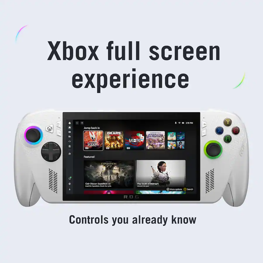 ROG Xbox Ally 7″ FHD 120Hz Gaming Handheld, 512GB SSD, White — White