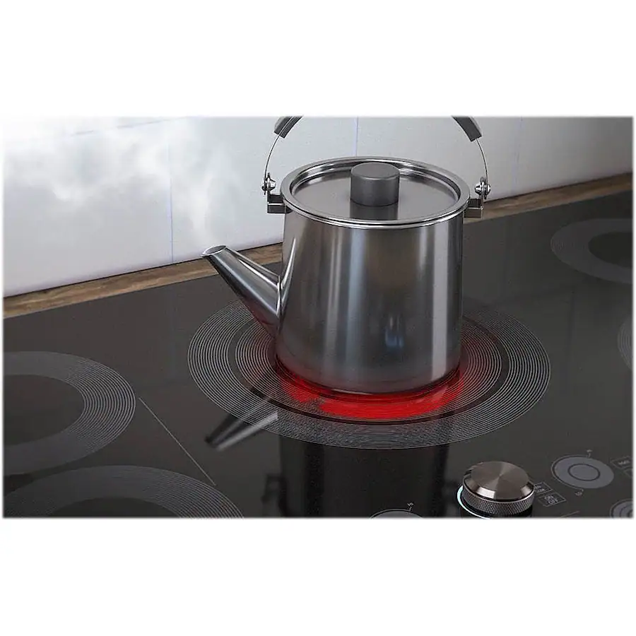 Samsung 30″ Electric Cooktop with Wi‑Fi and Rapid Boil, Stainless Steel — Stainless Steel