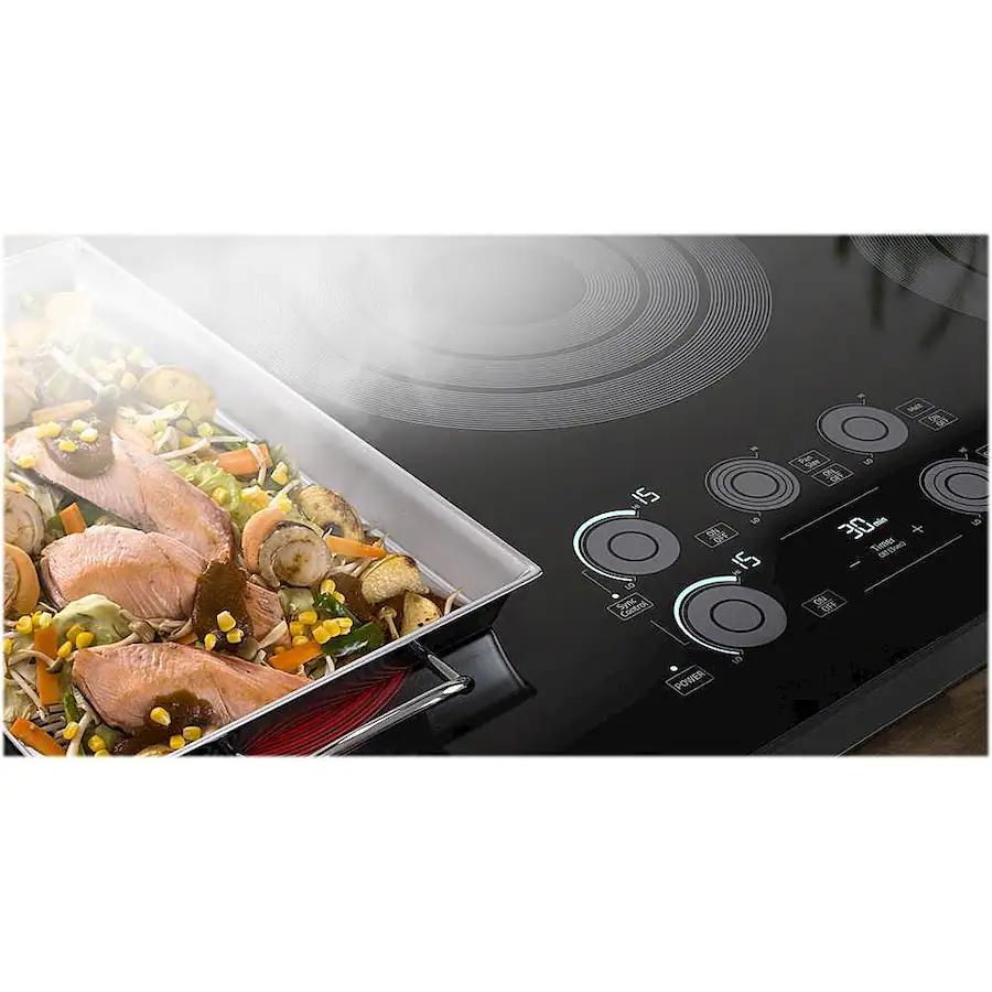 Samsung 30″ Electric Cooktop with Wi‑Fi and Rapid Boil, Stainless Steel — Stainless Steel