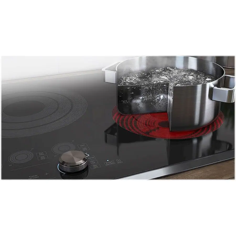 Samsung 30″ Electric Cooktop with Wi‑Fi and Rapid Boil, Stainless Steel — Stainless Steel