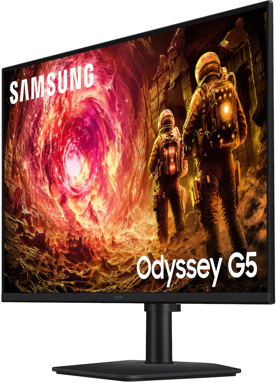 Samsung 32″ Odyssey G5 G50F QHD Fast IPS 180Hz Gaming Monitor, Black — Black